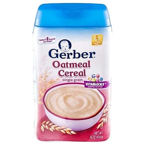 Baby Cereal Oatmeal Gerber 16oz