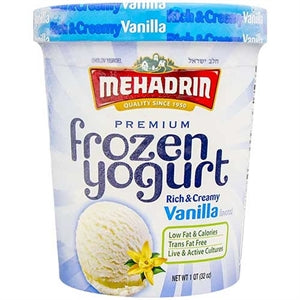 Frozen Yogurt Vanilla Mehadrin 32oz