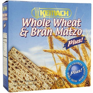 Matzos Whole Wheat&Bran kemach 10.5oz