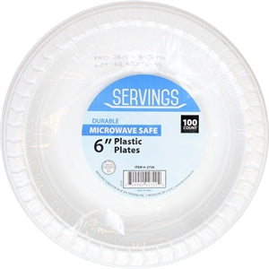 Plastic Plates 6" Servins
