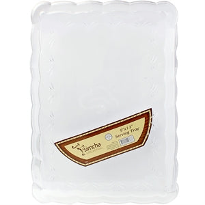Tray Clear Scalloped 9x13