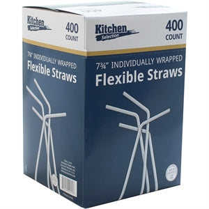 Flexible Straws 7 3/4" 400pk