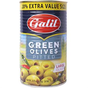 Olives Greeen Pitted 15-17 24oz