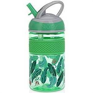 Straw Cup Green Leaves Nuby 12oz