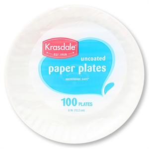 Paper Plates 6" Krasdale 6"