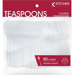 White Heavy Tea Spoons K.C. 50pk