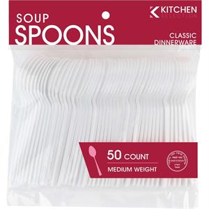 Soup Spoons White K.C 50pk