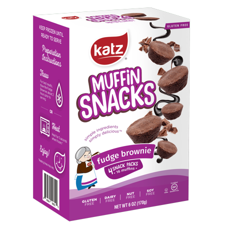 Muffin Snacks Fudge Brownie Katz 6oz