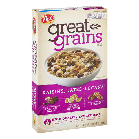 Great Grains Raisins Date Pecans Post 16oz