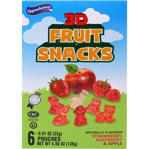 3D Fruit Snacks 6pk
