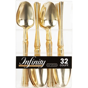 Flatware Soup Spoons Gold 32pk